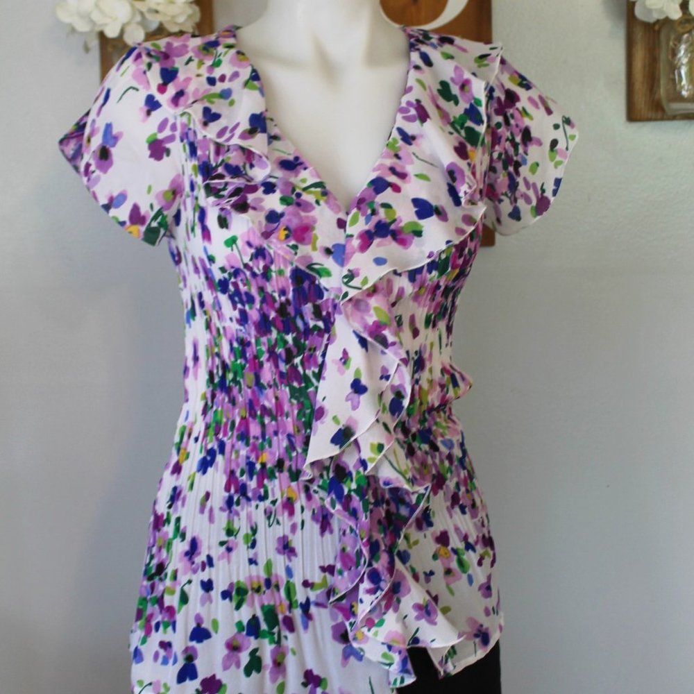East 5th Ruffle Floral Blouse
